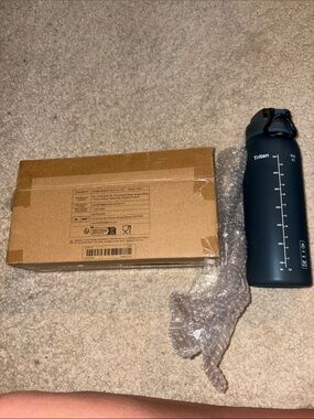 Tristan  Blue Green Water Bottle with Flip Lid